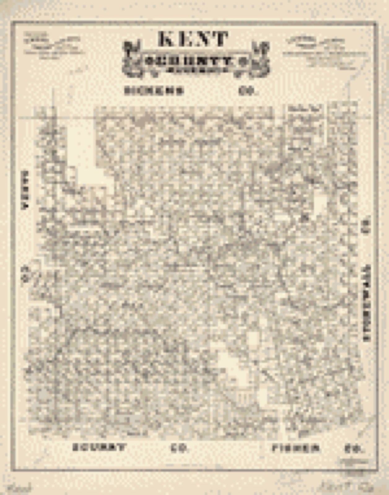Land ownership map, 1888 - Kent County, State of Texas