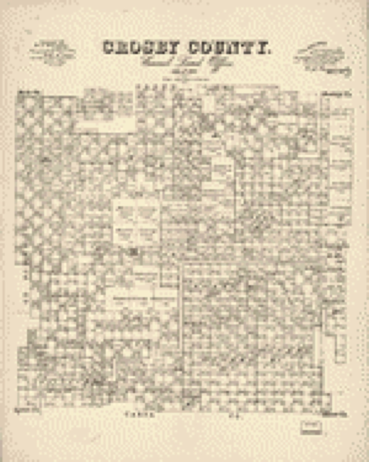 Land ownership map, 1892 - Crosby County : General Land Office, April 1892