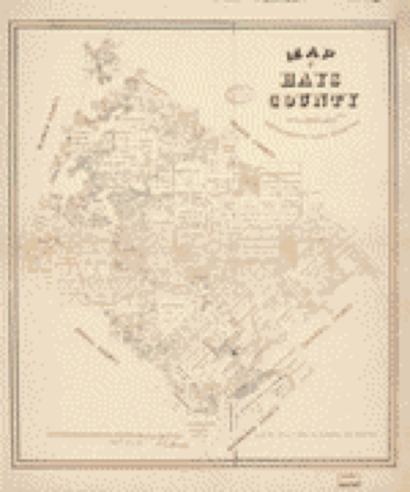 Land ownership map, 1880 - Map of Hays County, Texas