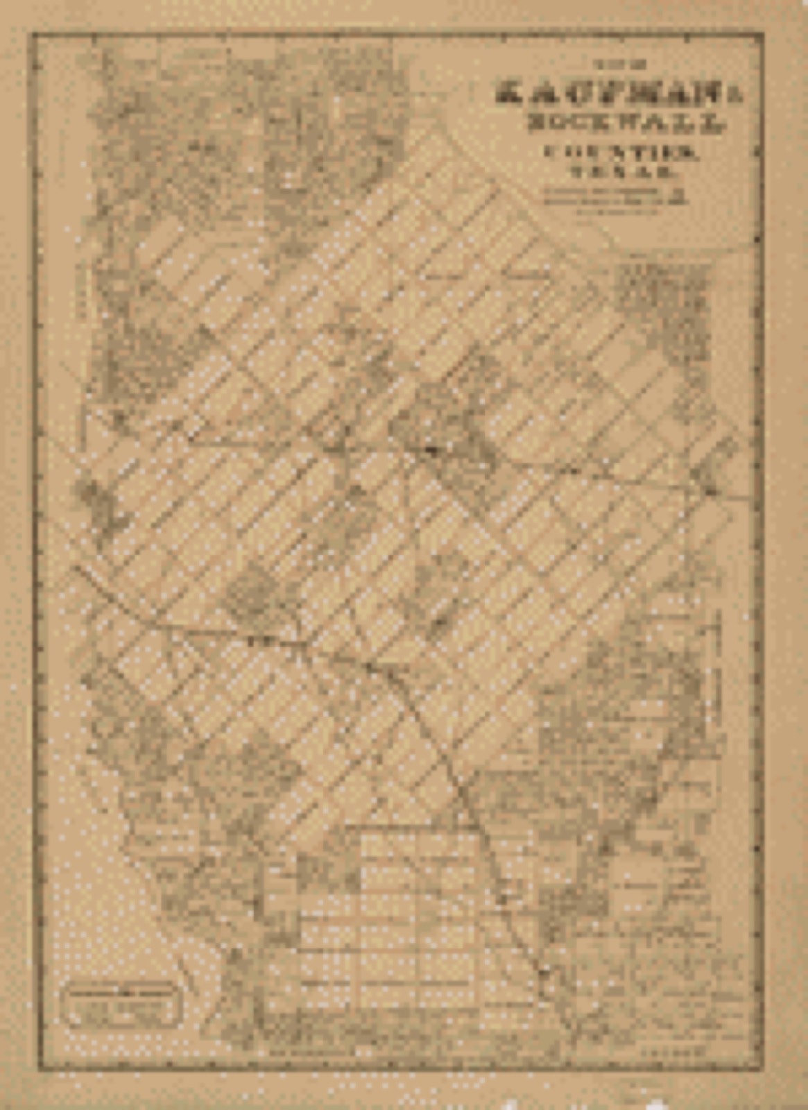 Land ownership map, 1878 - Map of Kaufman & Rockwall Counties,Texas