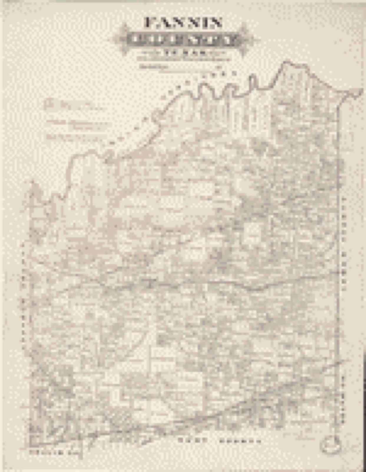 Land ownership map, 187? - Fannin County, Texas