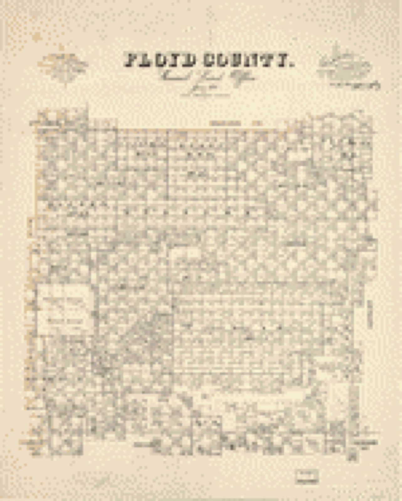 Land ownership map, 1892 - Floyd County : General Land Office, June 1892
