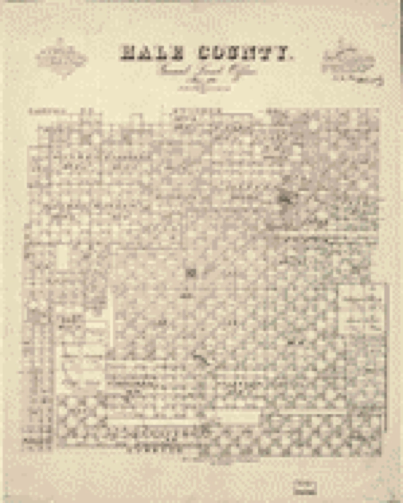 Land ownership map, 1892 - Hale County : General Land Office, May 1892