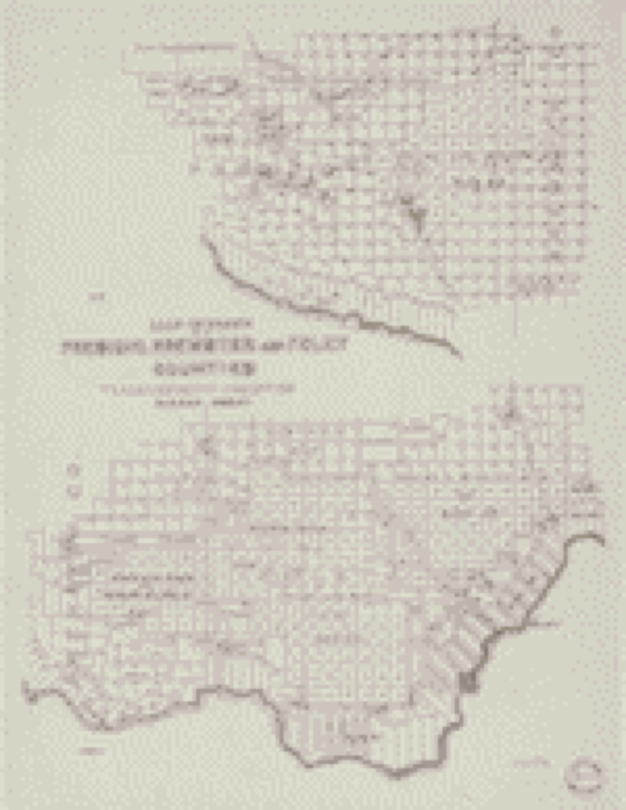 Land ownership map, 1891 - Map of parts of Presidio, Brewster and Foley Counties : Texas and Pacific Land Office, Dallas, Texas