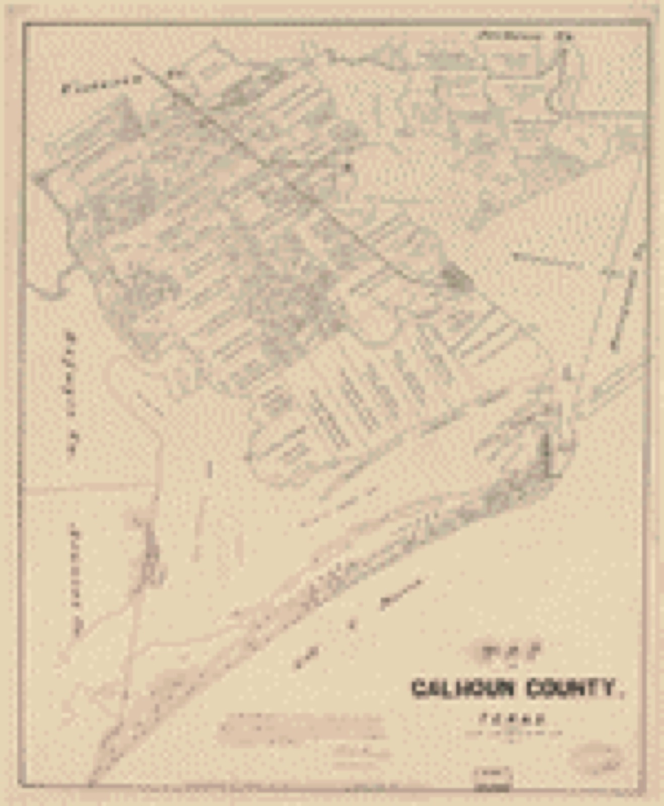 Land ownership map, 1879 - Map of Calhoun County, Texas