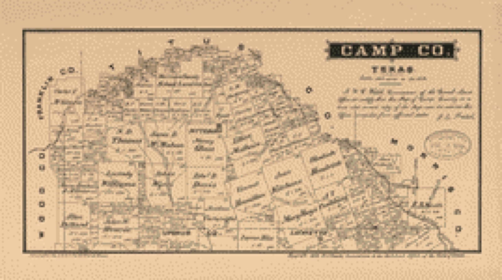 Land ownership map, 1879 - Camp Co., Texas