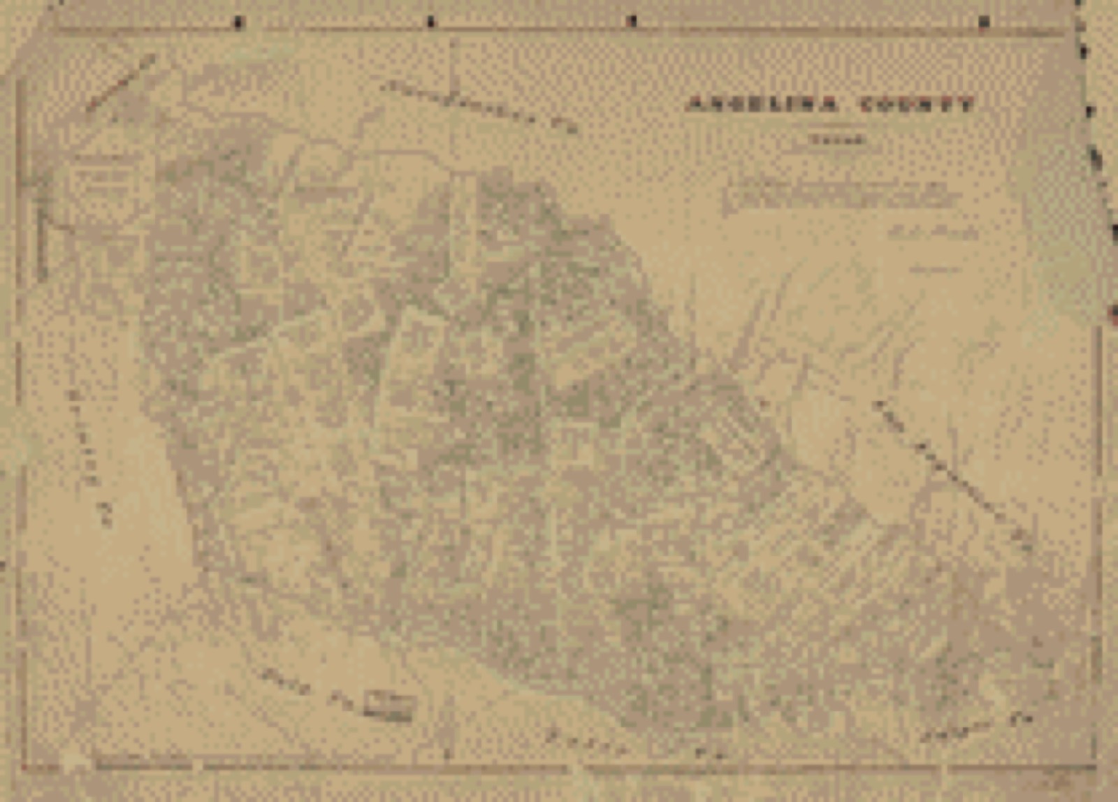 Land ownership map, 1879 - Angelina County, Texas