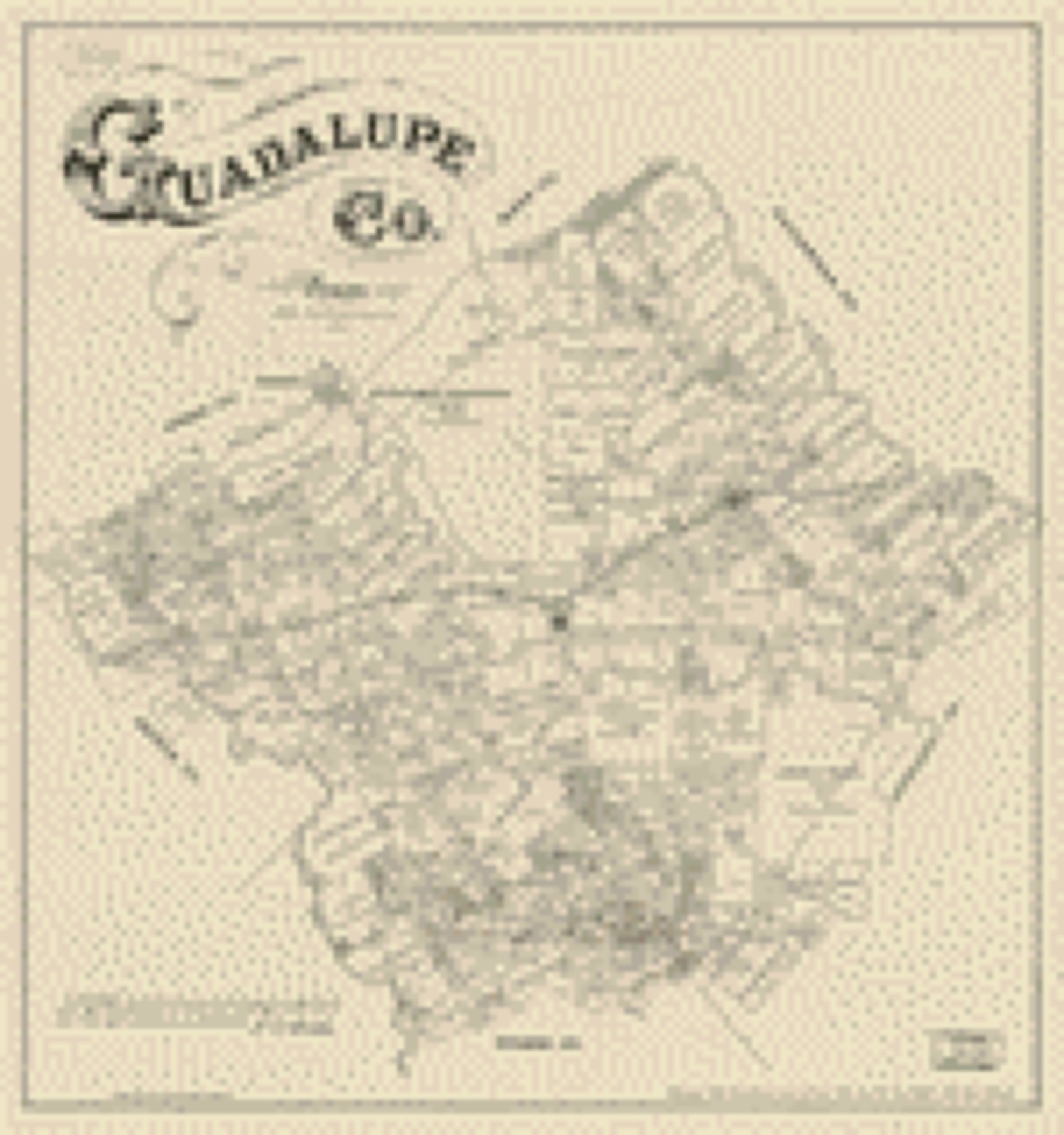 Land ownership map, 1880 - Guadalupe Co., Texas