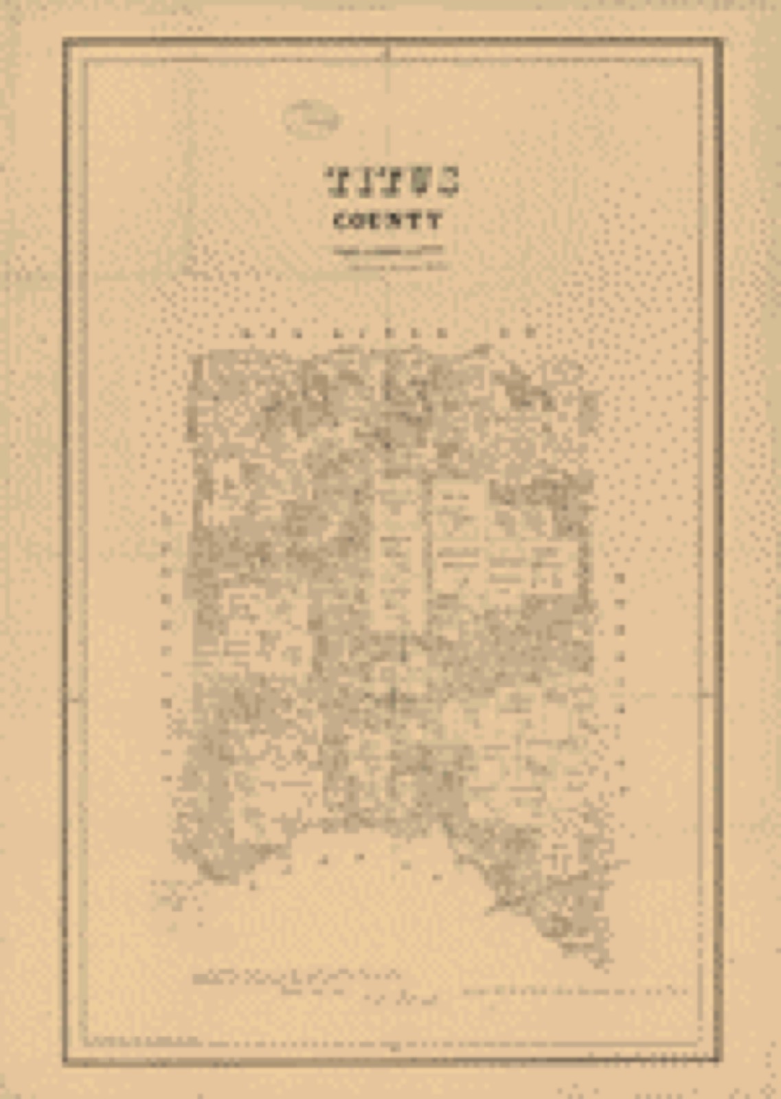 Land ownership map, 1880 - Titus County, Texas