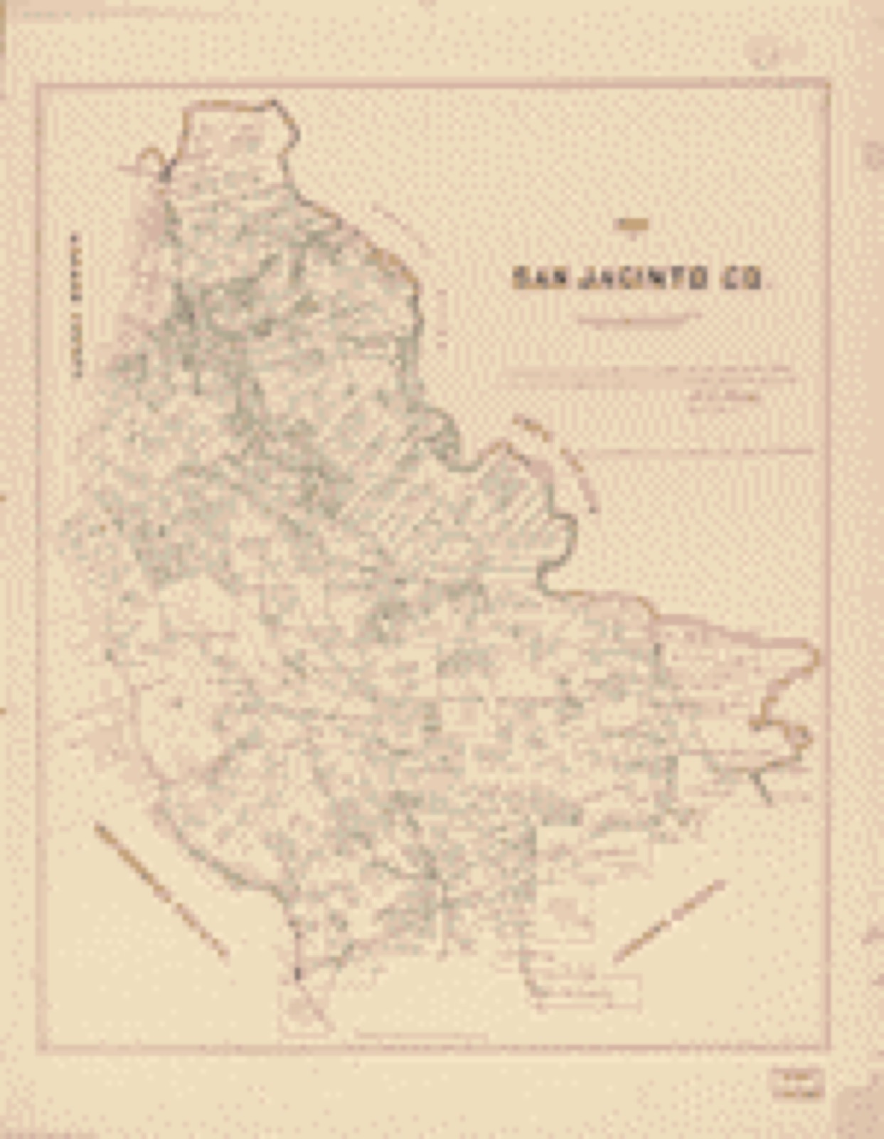 Land ownership map, 1879 - Map of San Jacinto Co