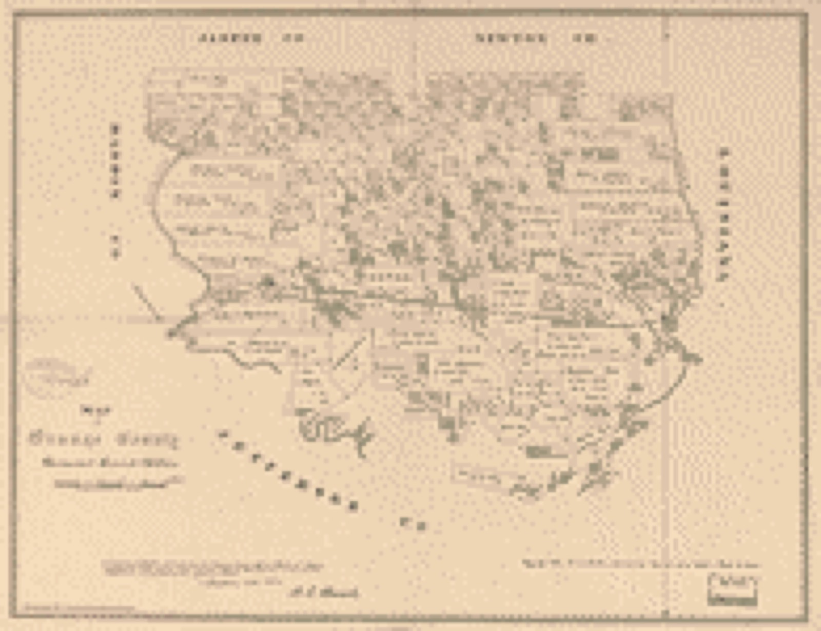 Land ownership map, 1880 - Map of Orange County