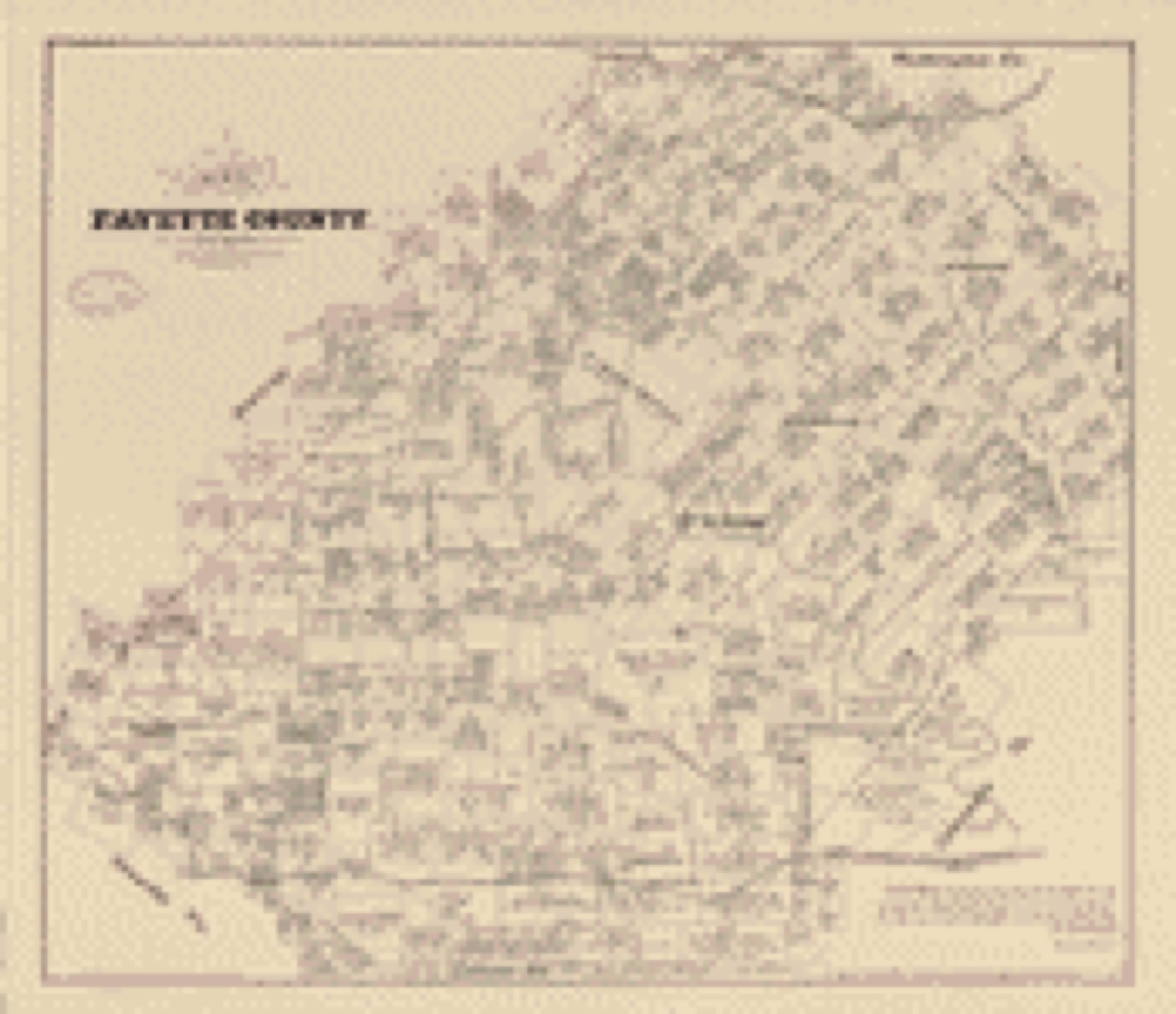 Land ownership map, 1879 - Map Fayette County, Texas