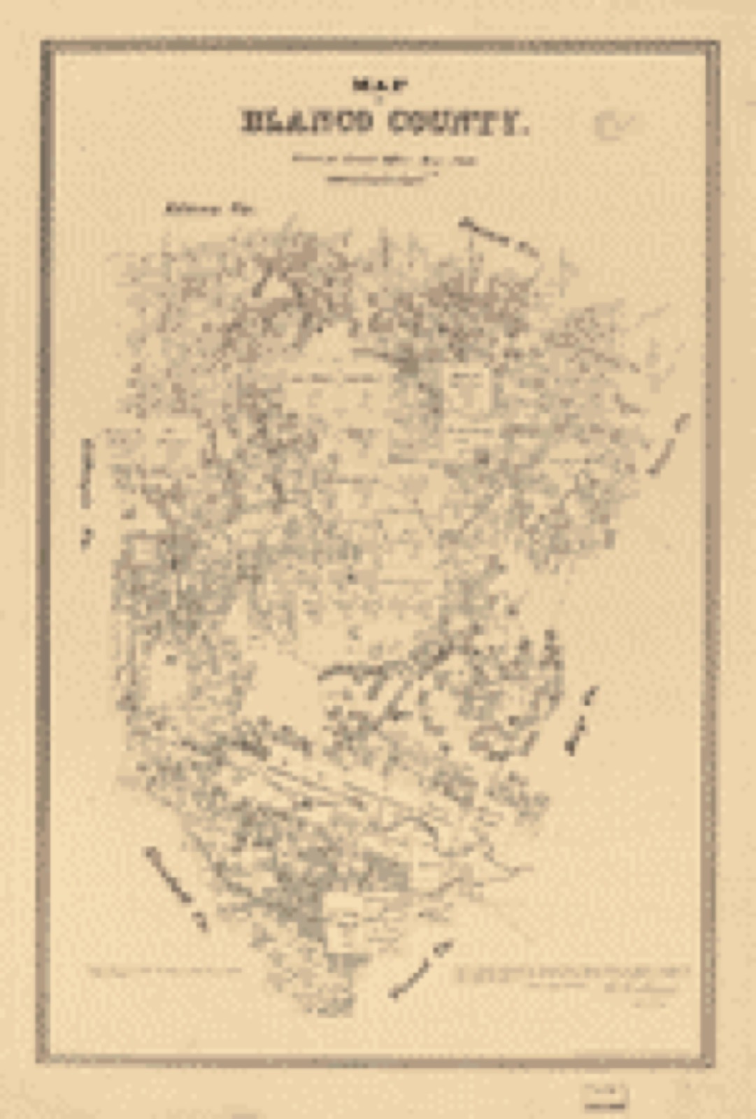Land ownership map, 1880 - Map of Blanco County / General Land Office Mar 1880