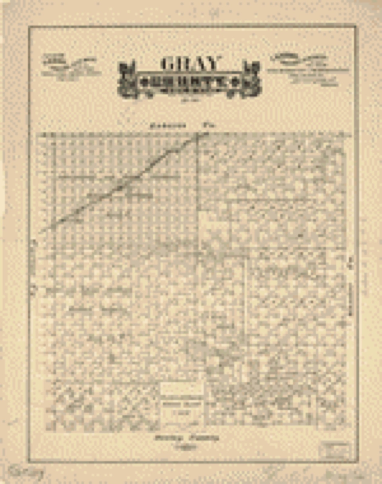 Land ownership map, 1889 - Gray County, state of Texas