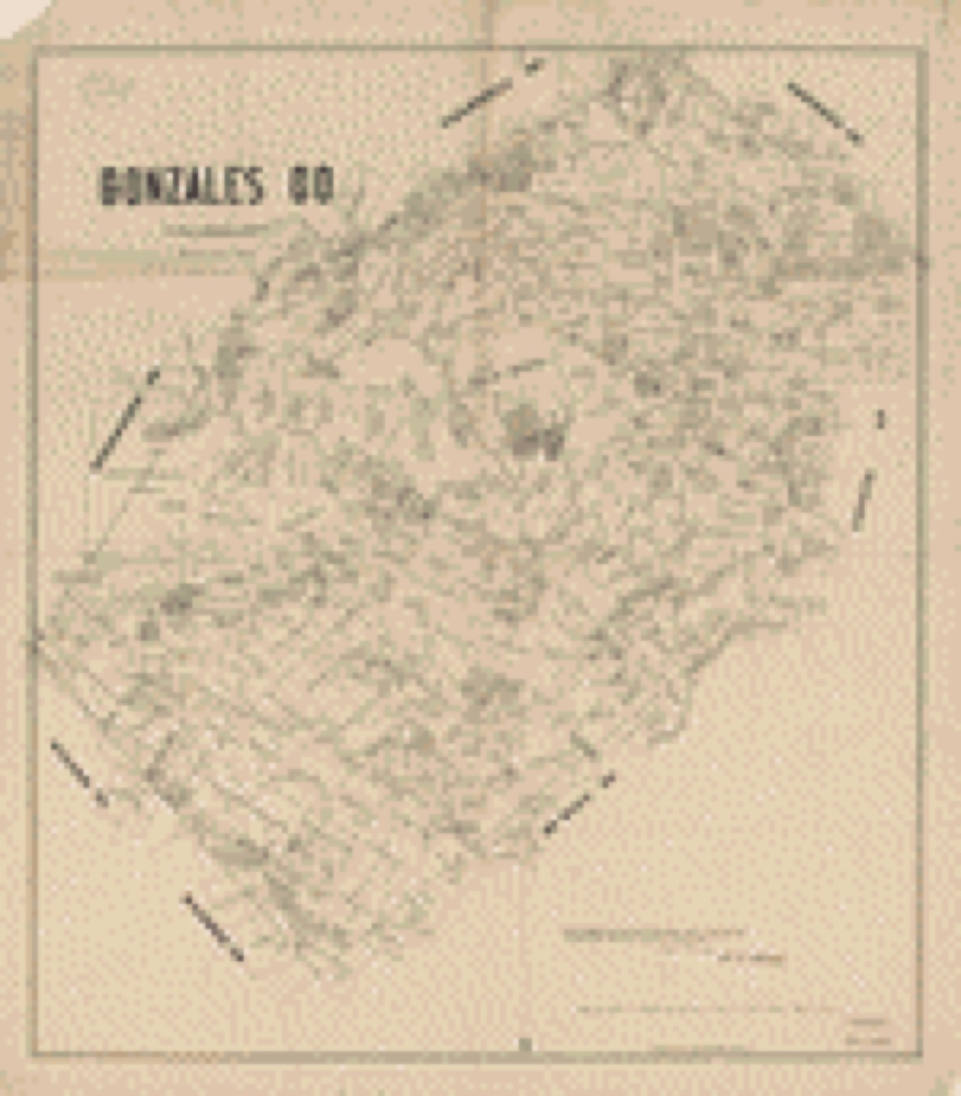 Land ownership map, 1880 - Gonzales Co