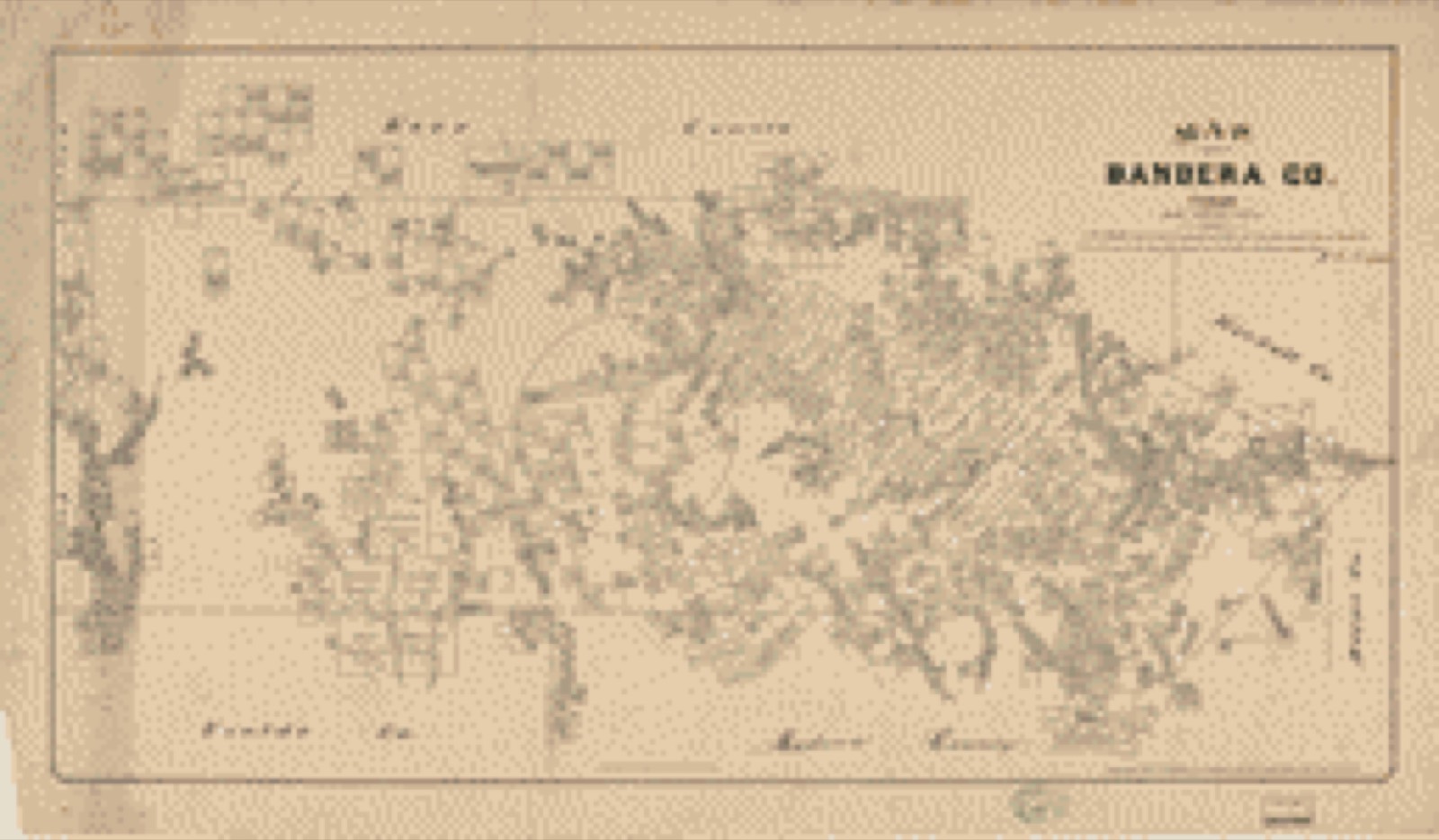 Land ownership map, 1879 - Map of Bandera County, Texas