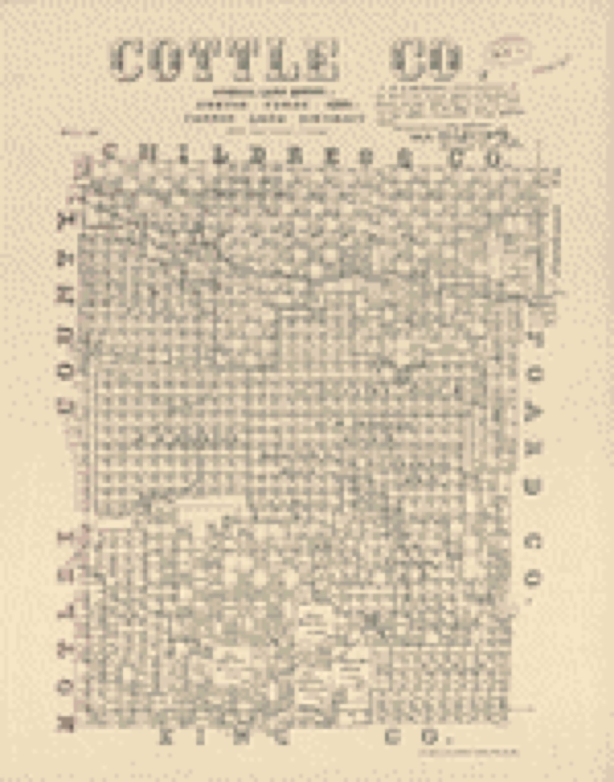 Land ownership map, 1891 - Cottle Co