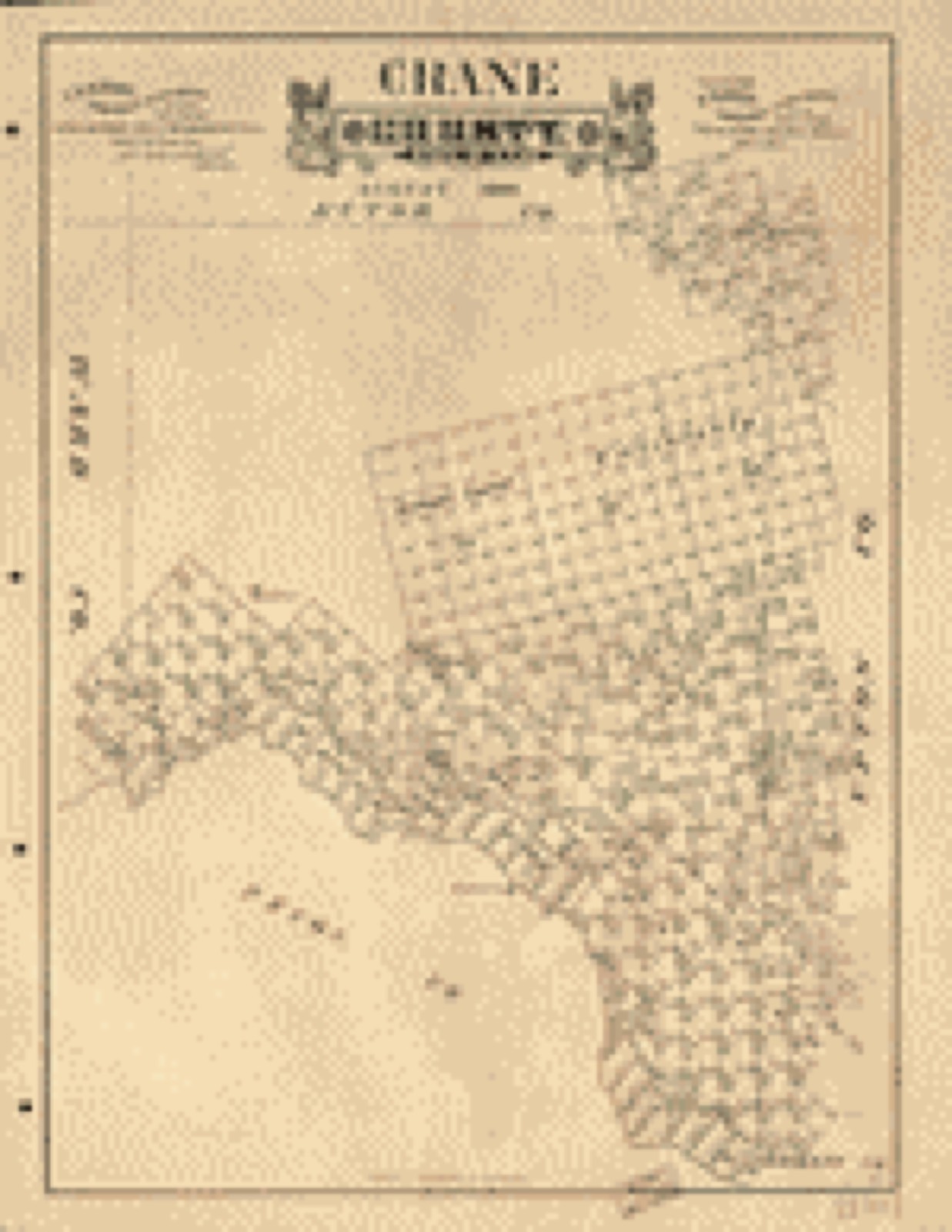 Land ownership map, 1889 - Crane County, state of Texas