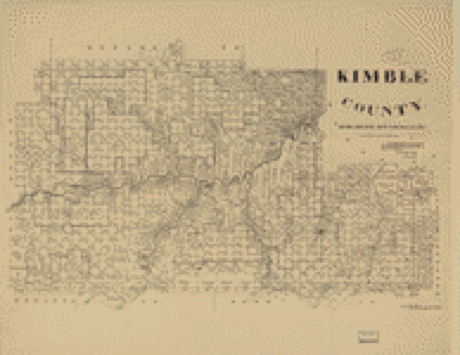 Land ownership map, 1892 - Kimble County