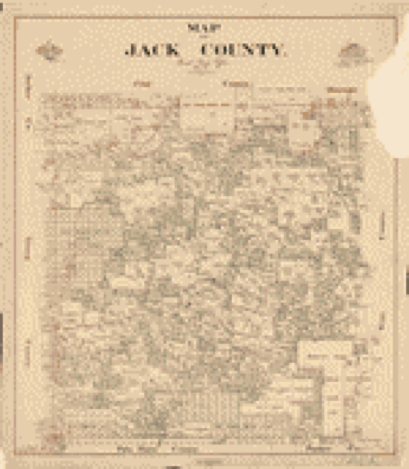 Land ownership map, 1896 - Map of Jack County
