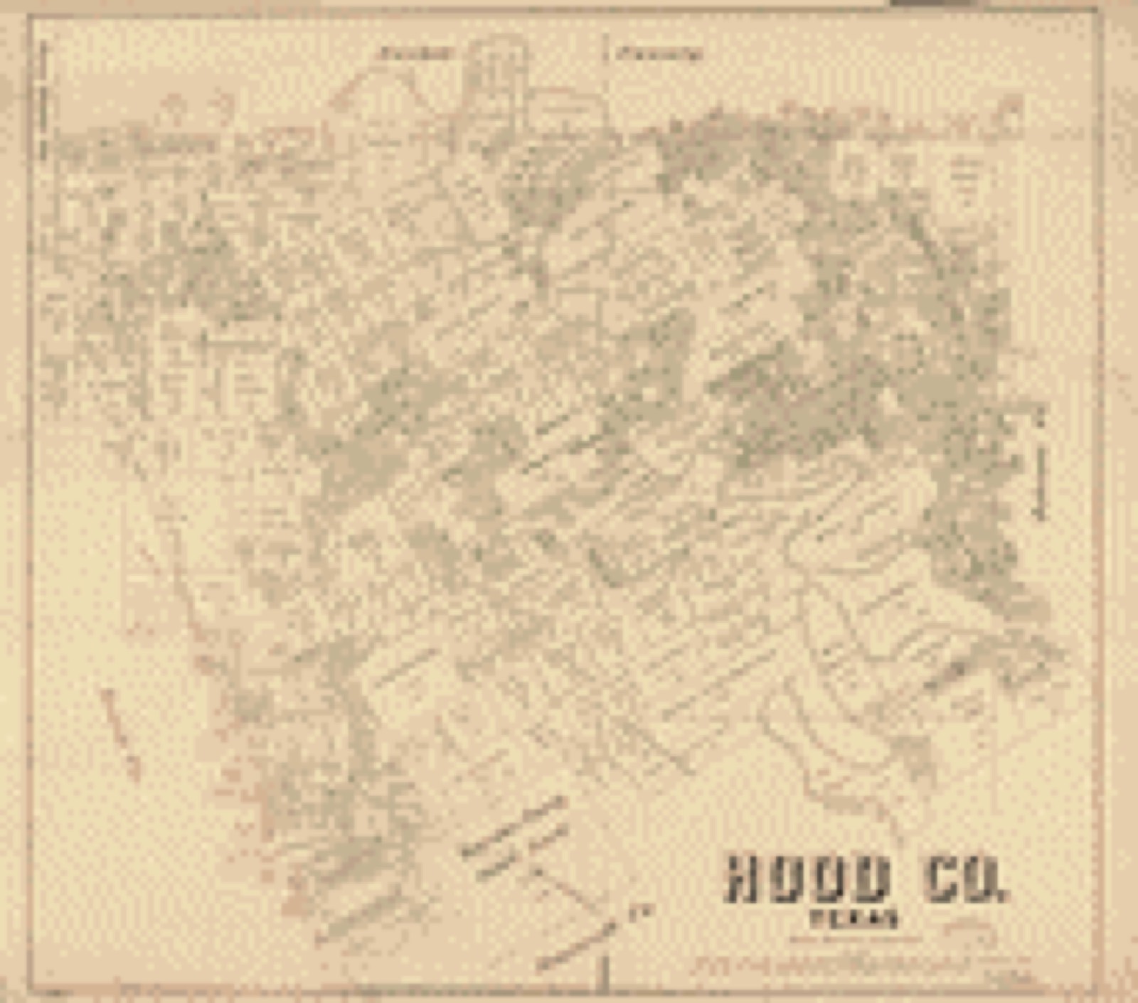 Land ownership map, 1879 - Hood Co., Texas