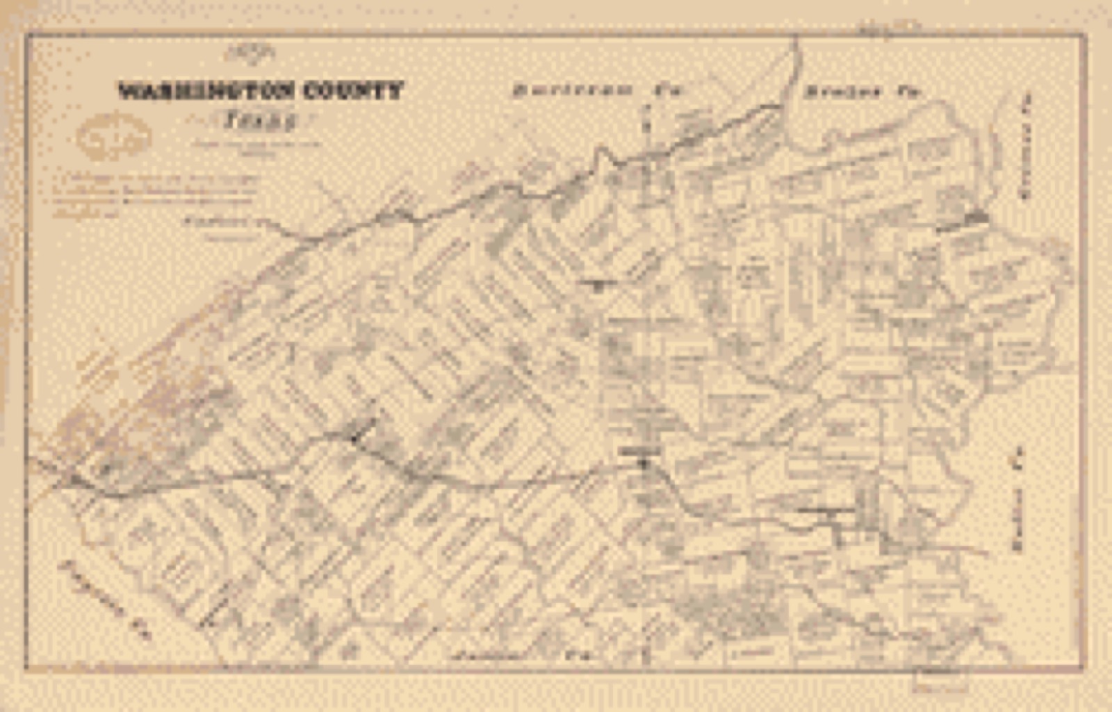 Land ownership map, 1879 - Map of Washington County, Texas