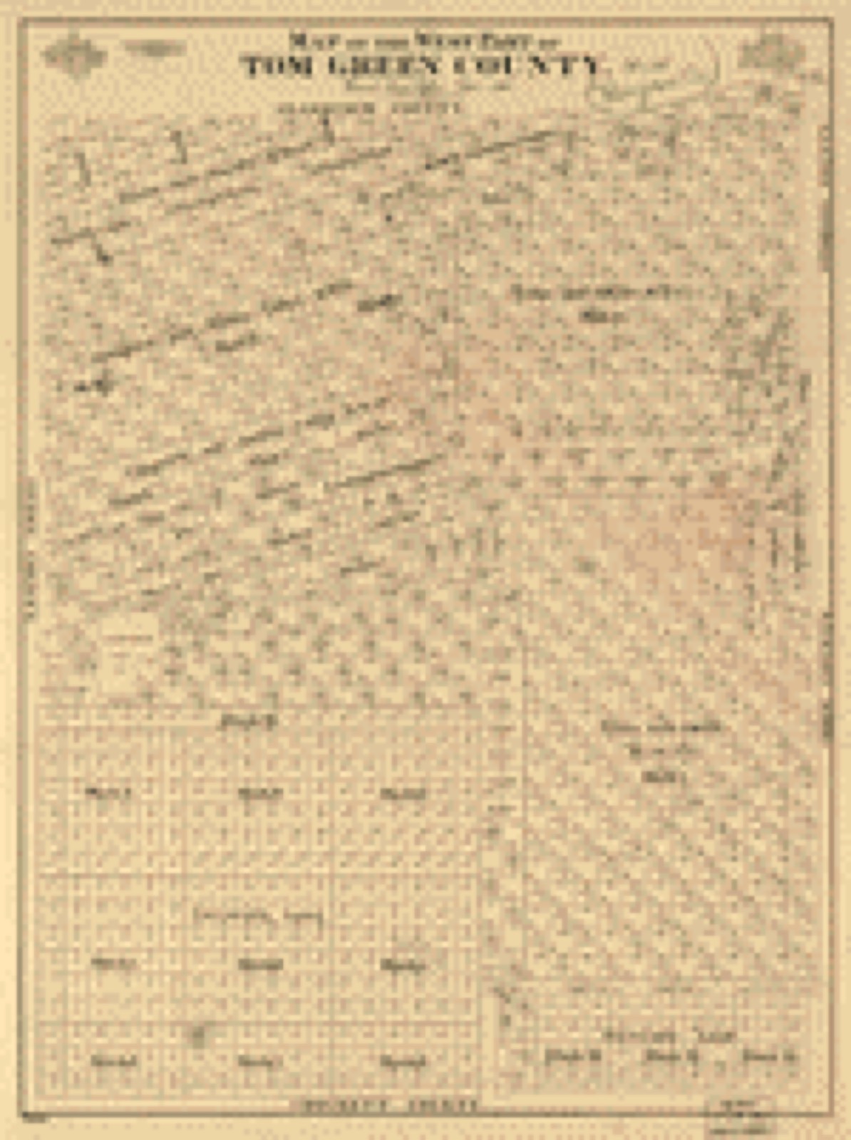 Land ownership map, 1894 - Map of the west part of Tom Green County