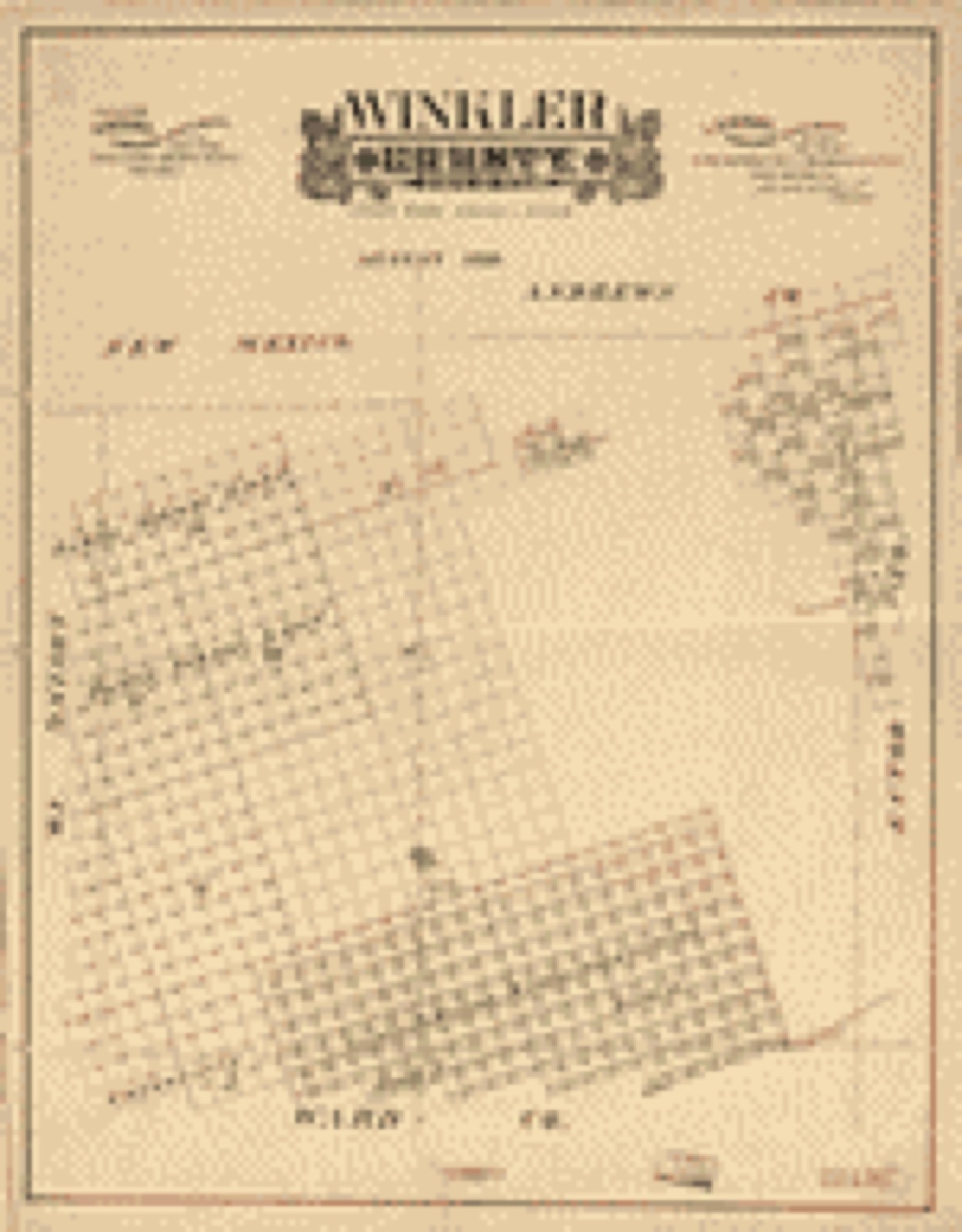 Land ownership map, 1889 - Winkler County, state of Texas