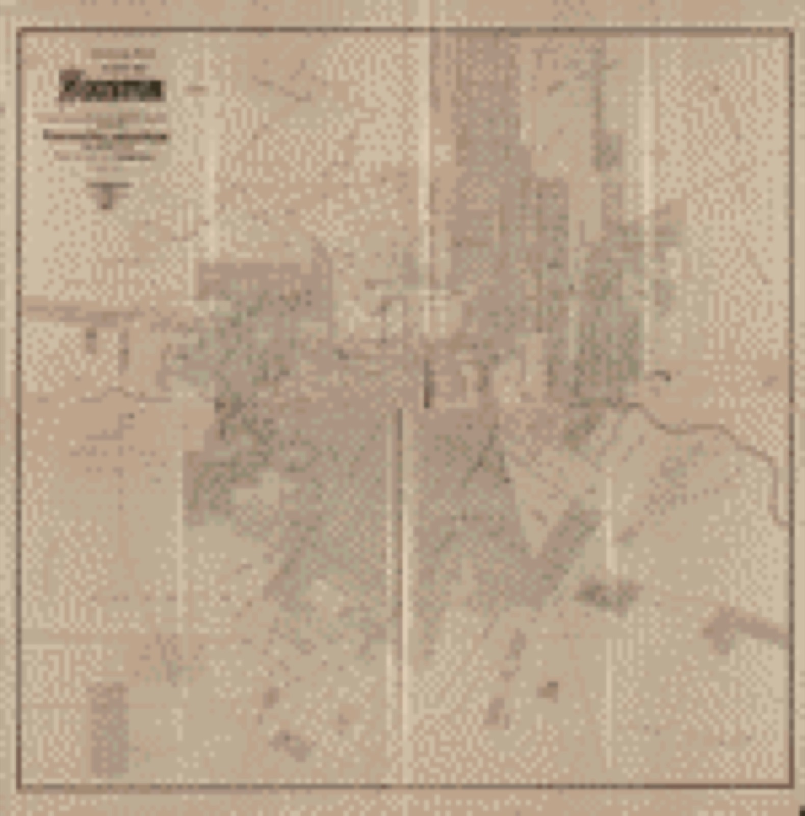 Land ownership map, 1890 - Official map of the city of Houston and adjoining surveys