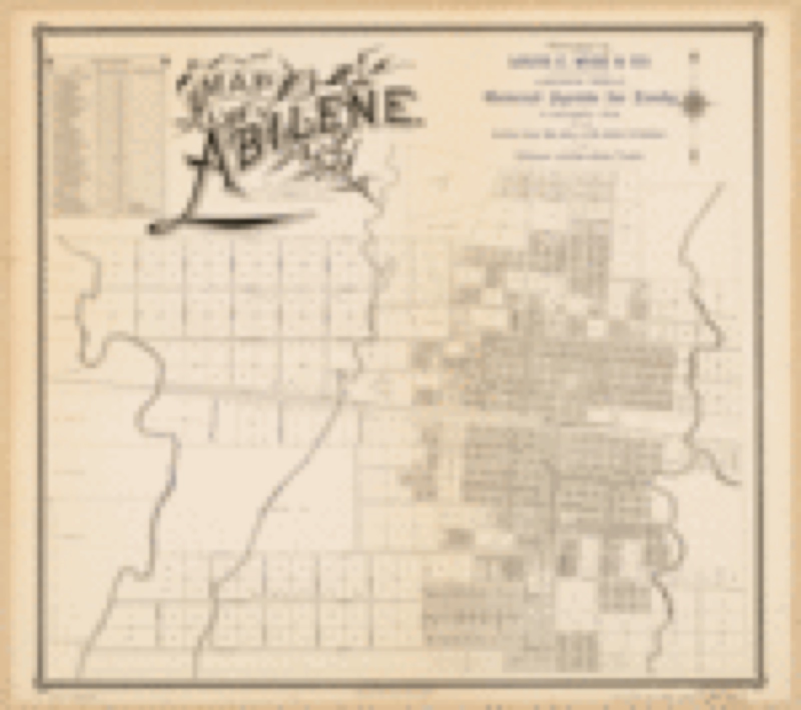 Land ownership map, 1885 - Map of Abilene