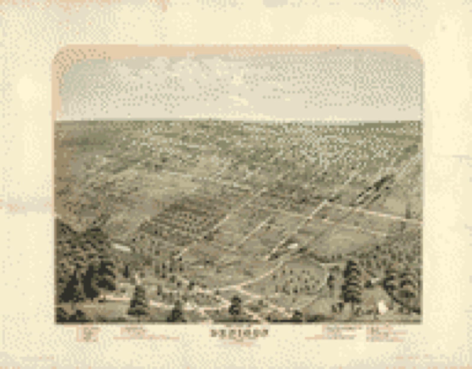 Bird's-eye view, 1876 - The city of Denison, Grayson Co., Texas, 1876