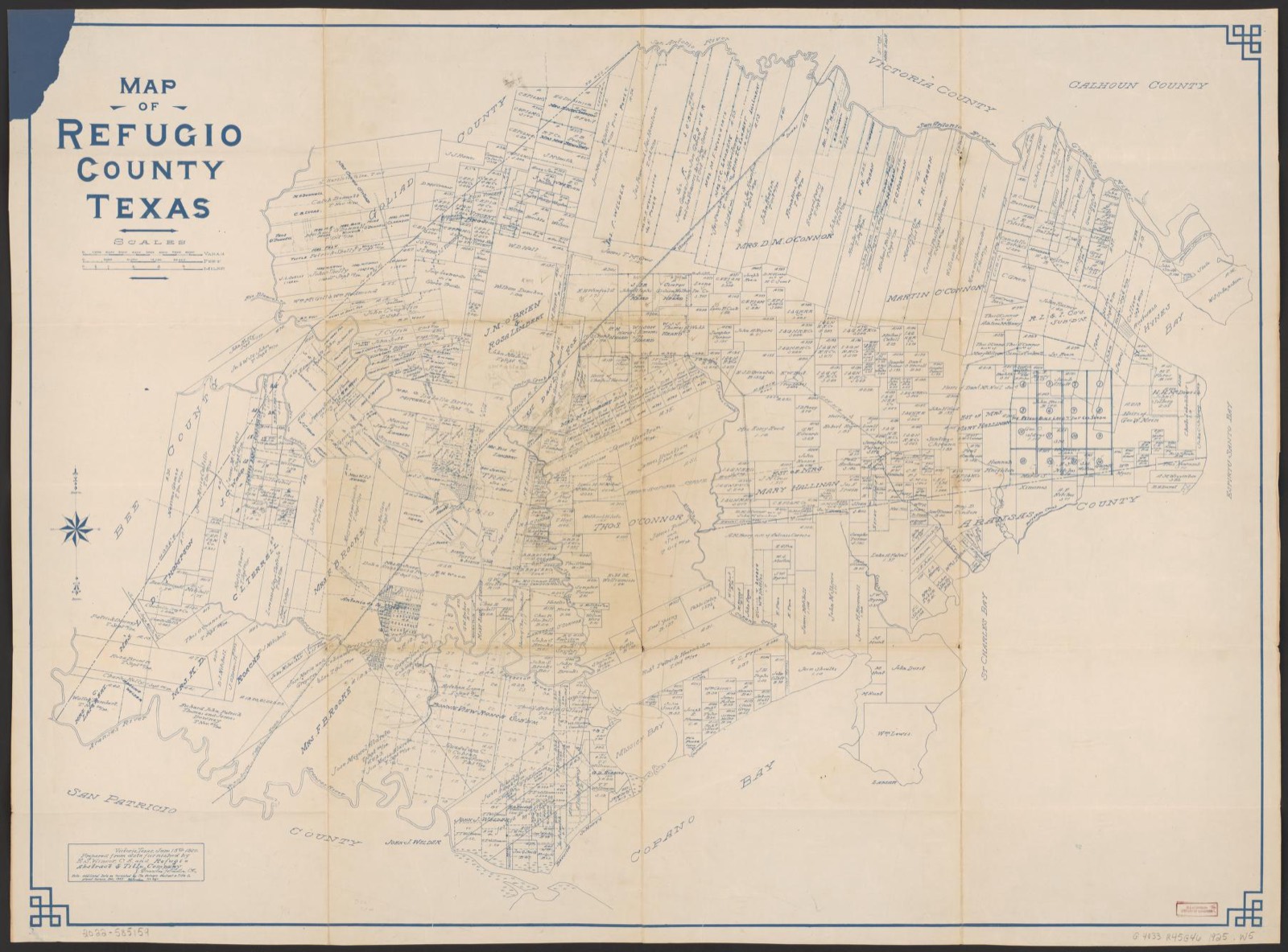 Land ownership map, 1925 - Map of Refugio County, Texas