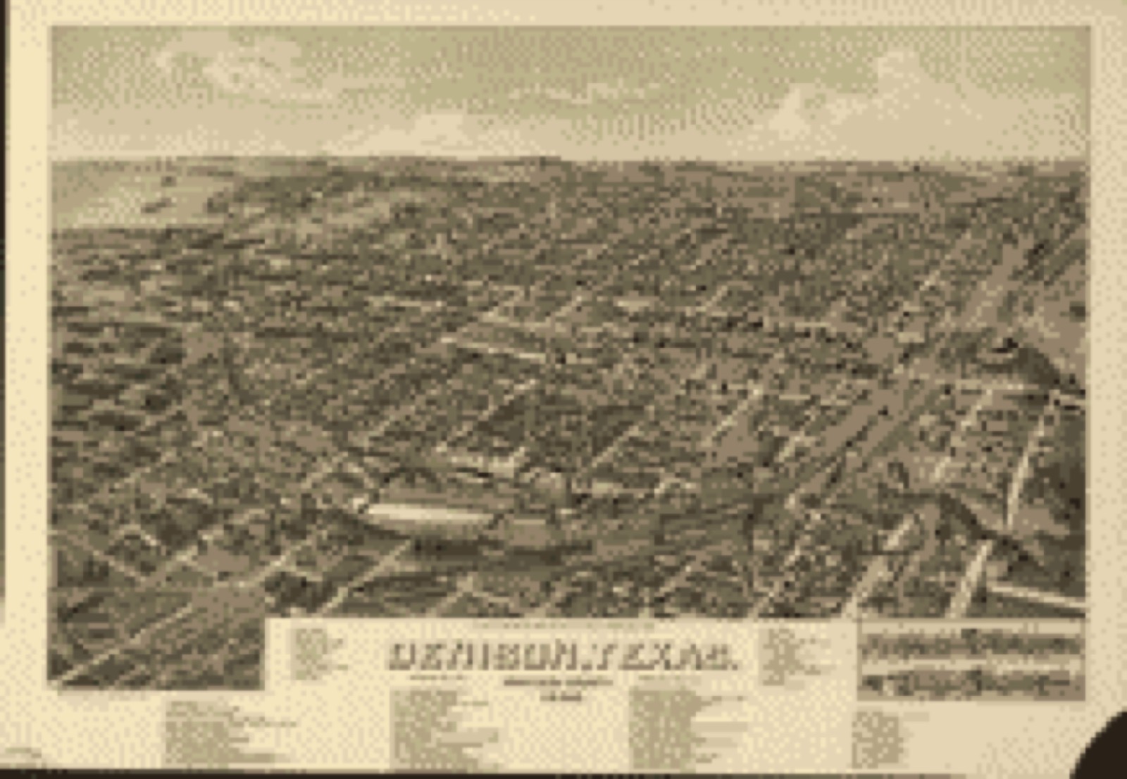 Bird's-eye view, 1886 - Denison, Texas, Grayson County 1886