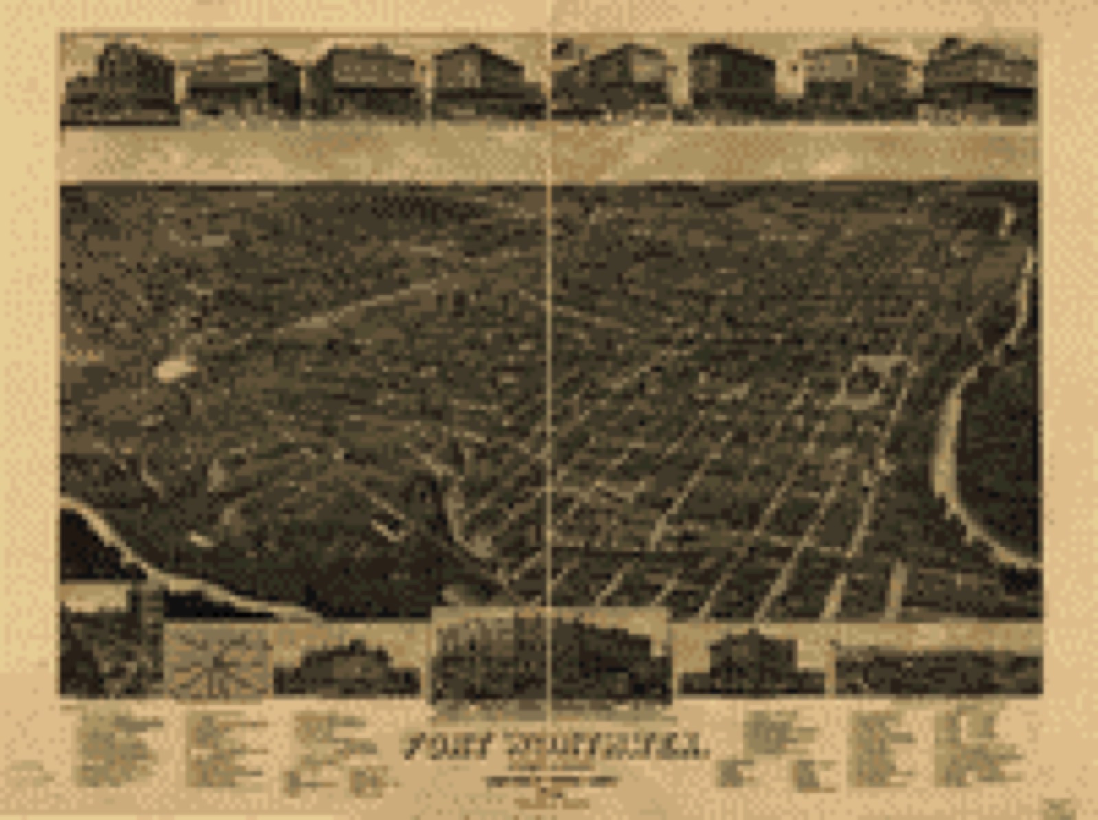 Bird's-eye view, 1886 - Fort Worth, Tex., "The Queen of the Prairies," county seat of Tarrant County 1886