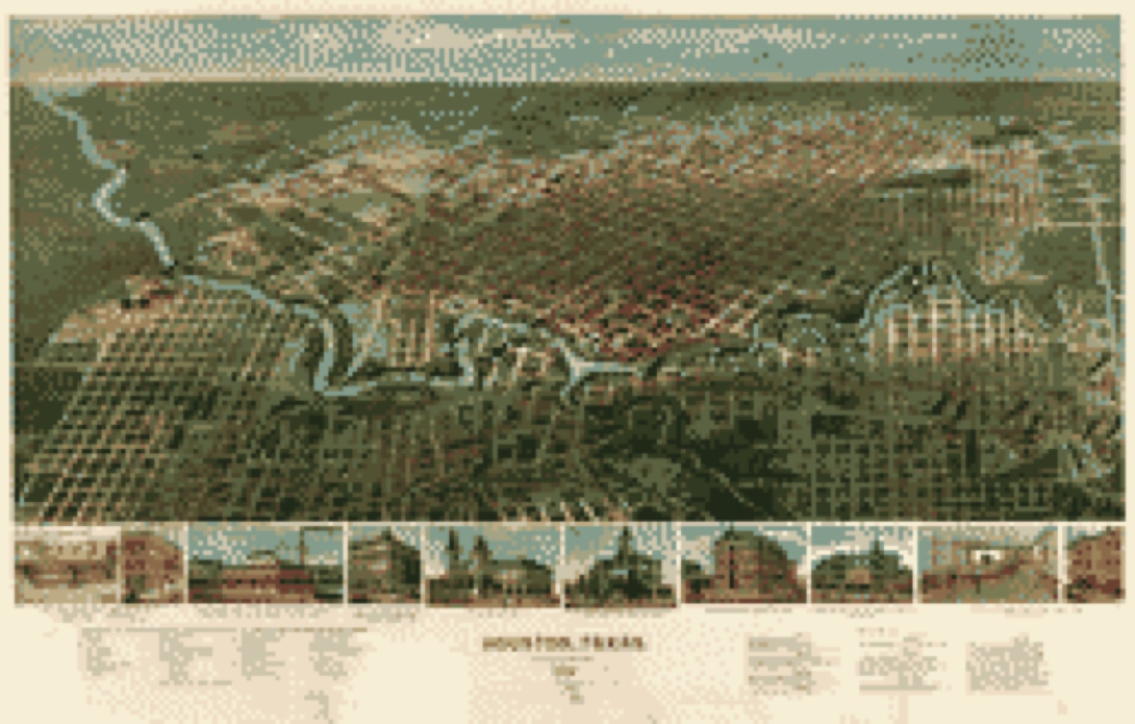 Bird's-eye view, 1891 - Houston, Texas ... 1891