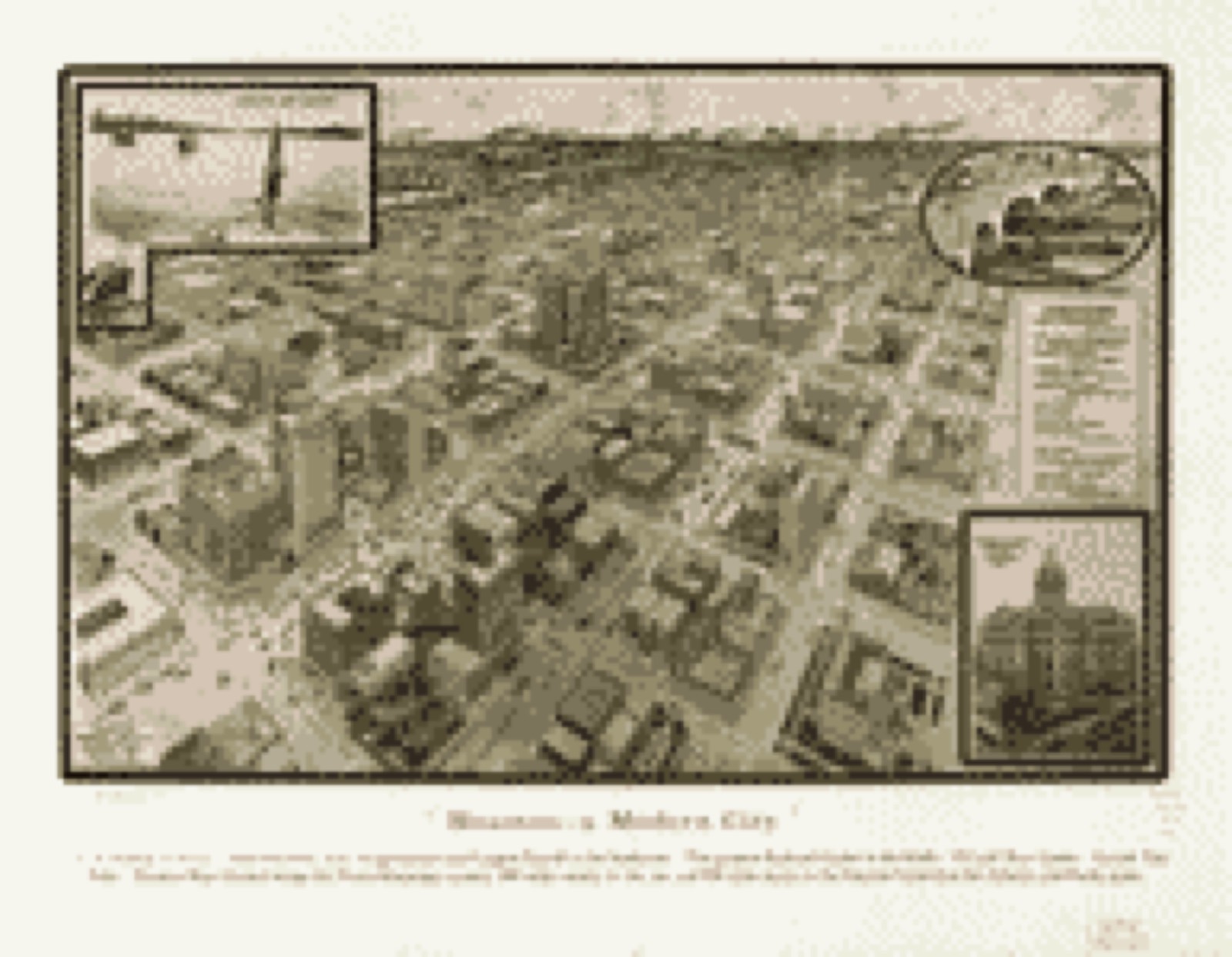 Bird's-eye view, 1912 - Houston--a modern city