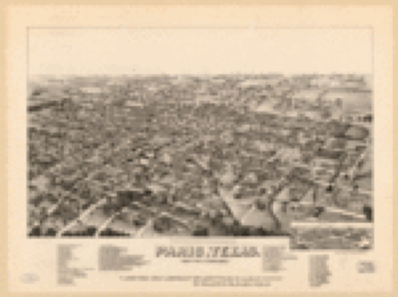 Bird's-eye view, 1885 - Paris, Texas, county seat of Lamar County