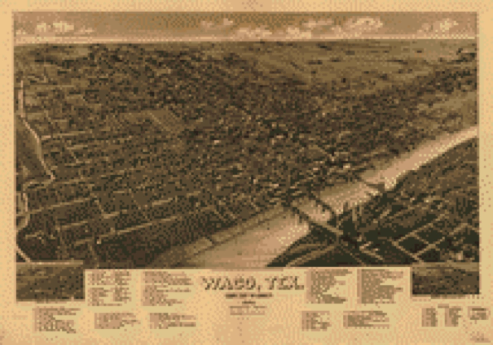 Bird's-eye view, 1886 - Waco, Texas, county seat of McLennan Cy. 1886