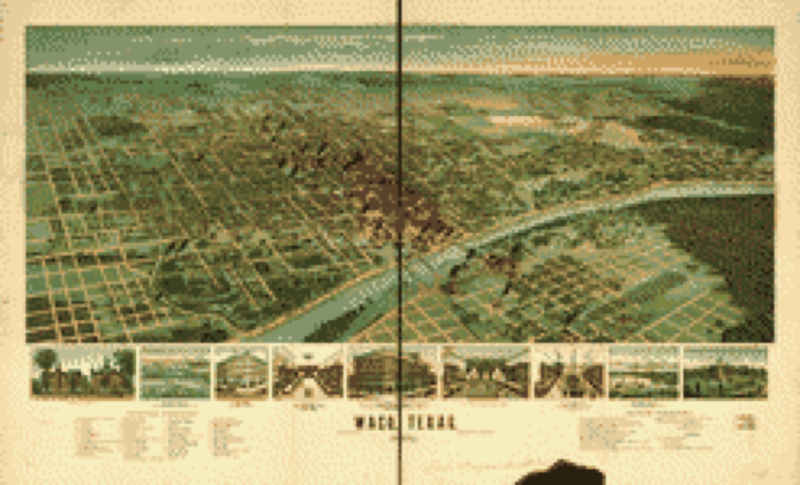 Bird's-eye view, 1892 - Waco, Texas 1892