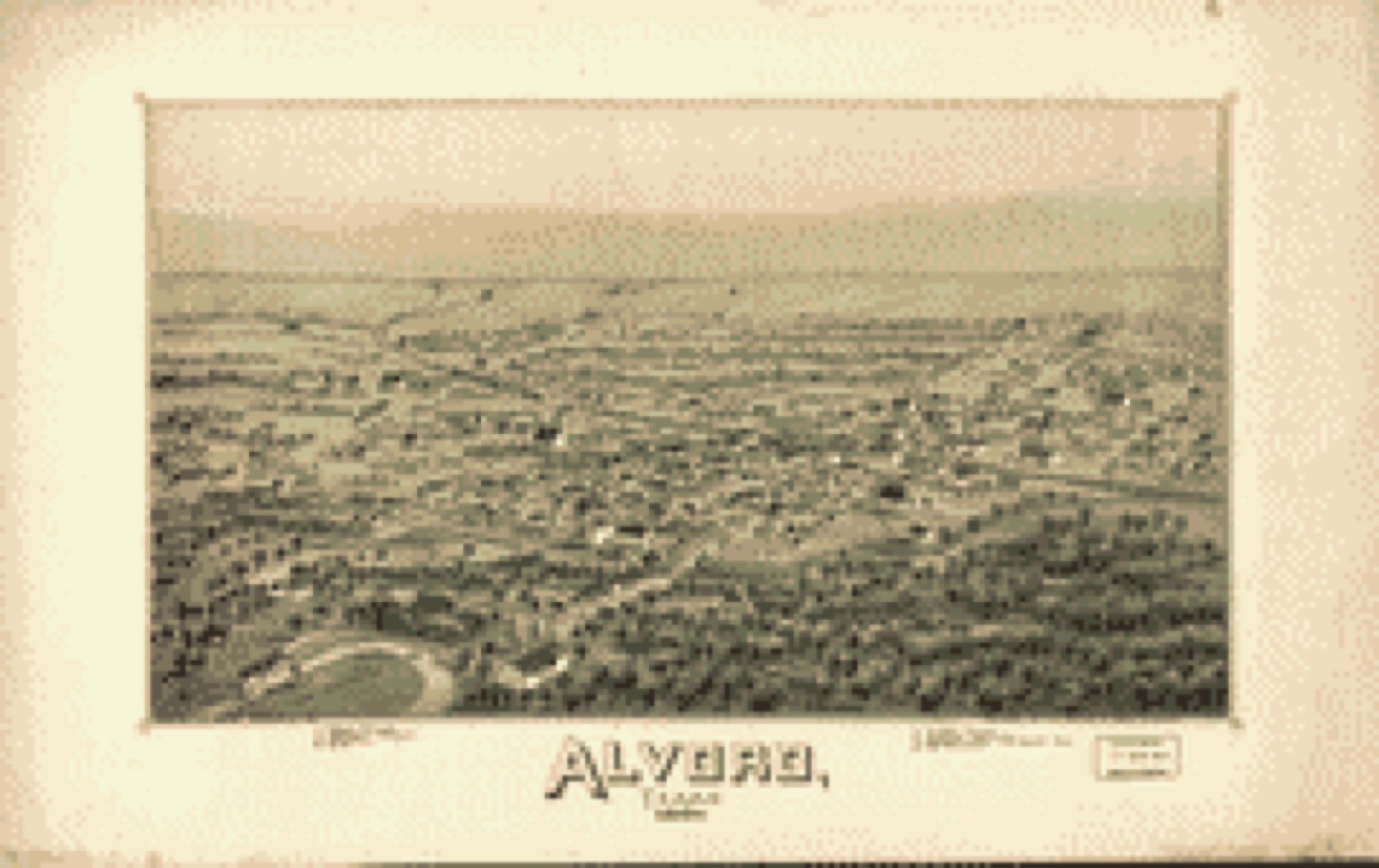 Bird's-eye view, 1890 - Alvord, Texas