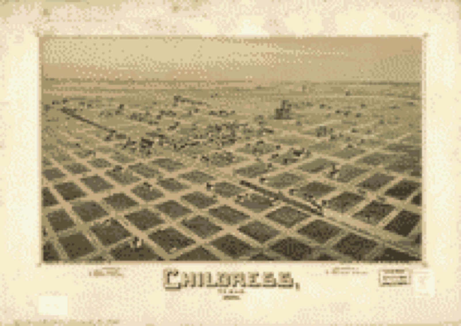 Bird's-eye view, 1890 - Childress, Texas 1890