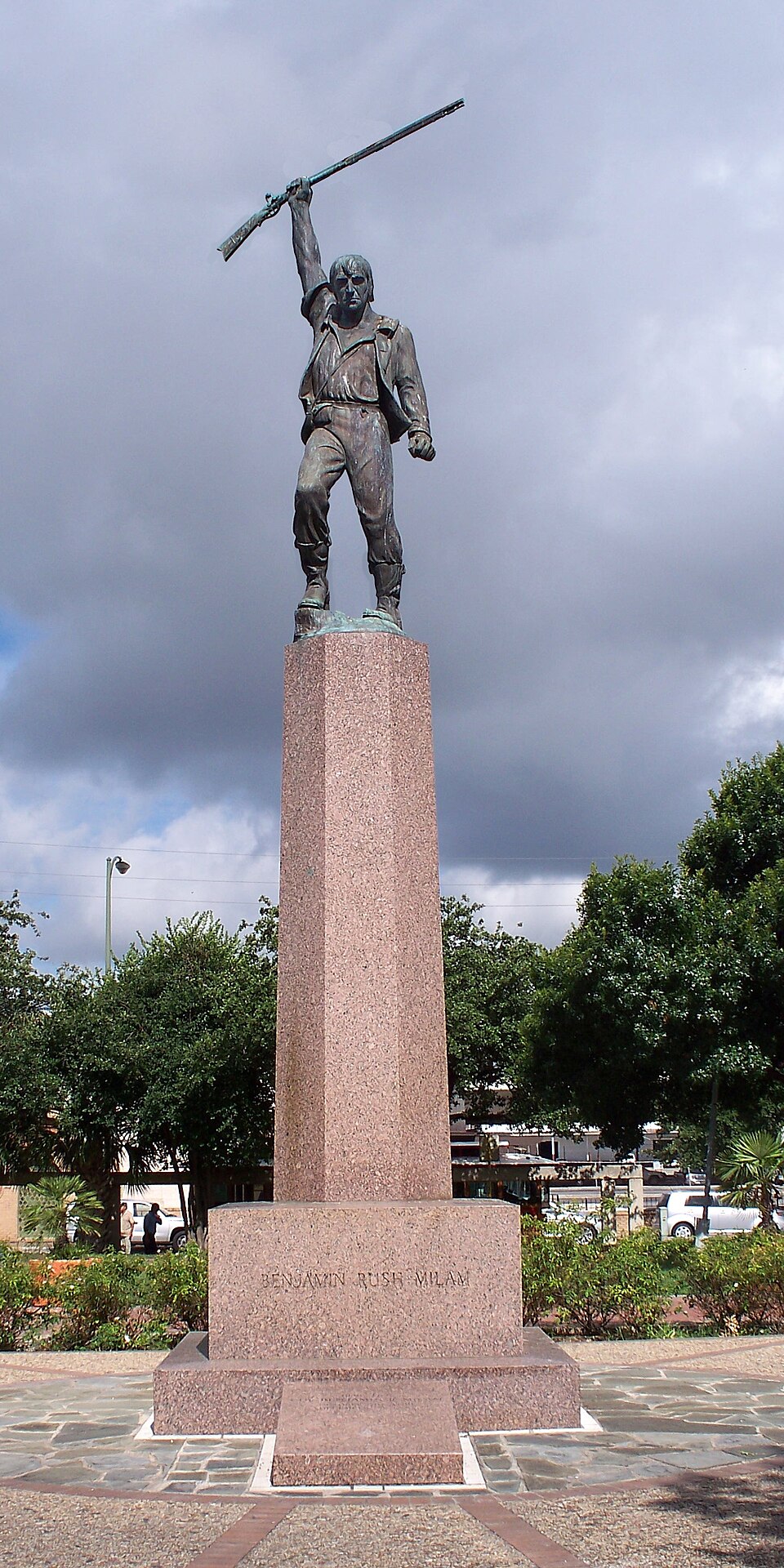 Photograph of Ben Milam Statue