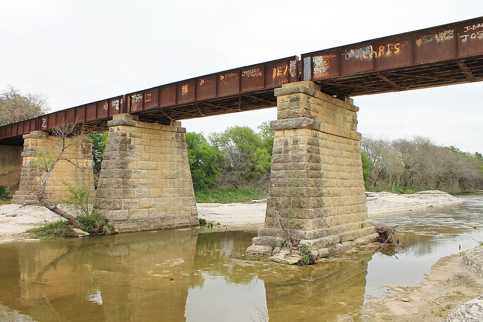 Photograph of Nolan River Bridge 303-A of the Gulf, Colorado and Santa Fe Railway