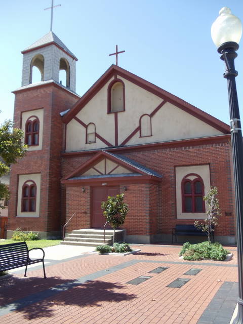 Photograph of Our Mother of Mercy Catholic Church and Parsonage