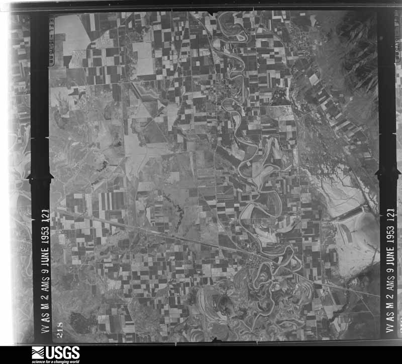 U.S. Geological Survey aerial photograph, 1954-06-09, scale 1:64000