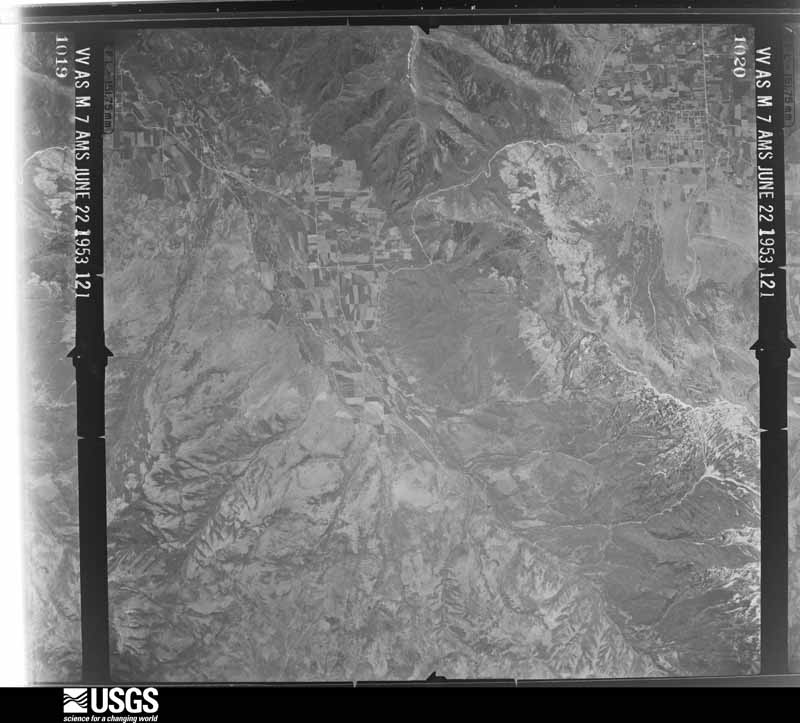 U.S. Geological Survey aerial photograph, 1953-06-22, scale 1:62400