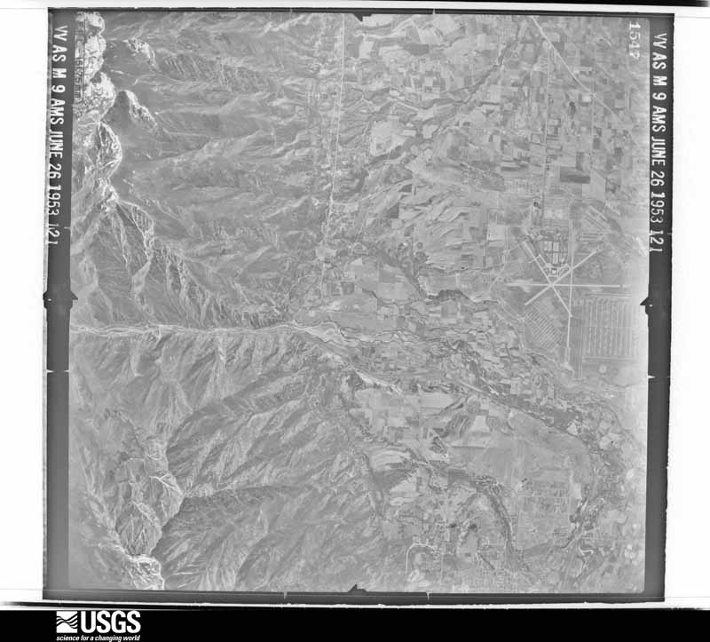 U.S. Geological Survey aerial photograph, 1953-06-26, scale 1:64000