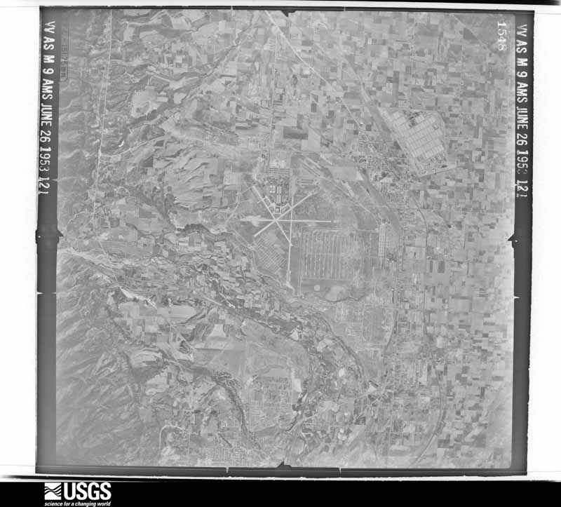 U.S. Geological Survey aerial photograph, 1953-06-26, scale 1:64000