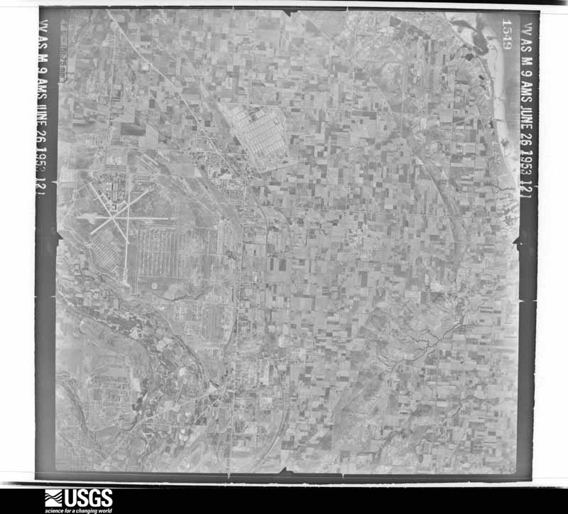 U.S. Geological Survey aerial photograph, 1953-06-26, scale 1:64000