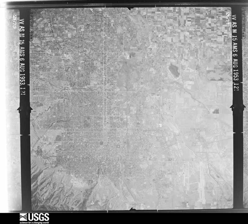 U.S. Geological Survey aerial photograph, 1953-08-06, scale 1:62400